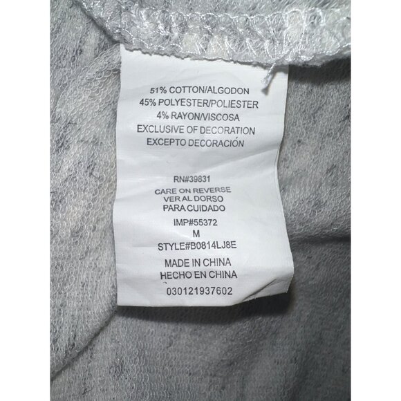 Democracy Womens Embellished Top Size M Gray Cotton/Polyester/Rayon Blend - Picture 4 of 5